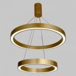 Люстра с ПДУ "Бергамо" 90вт 3000-6000К LED золото d.40+60см