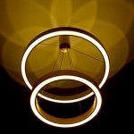 Люстра с ПДУ "Бергамо" 90вт 3000-6000К LED золото d.40+60см