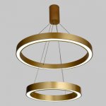 Люстра с ПДУ "Бергамо" 90вт 3000-6000К LED золото d.40+60см