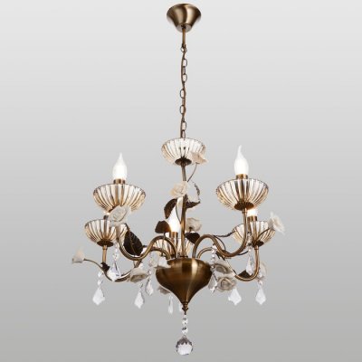 Люстра "Жасмин" 5хE14 40Вт бронза 64х64х50 см.