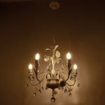 Люстра "Аделина" 5хE14 40Вт белый-желтый 51х51х55 см.