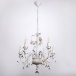 Люстра "Аделина" 5хE14 40Вт белый-желтый 51х51х55 см.