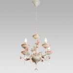 Люстра "Розалин" 5хE14 40Вт белый-розовый 63х63х50 см.