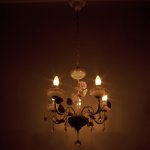 Люстра "Розалин" 5хE14 40Вт белый-розовый 63х63х50 см.