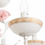 Люстра "Розалин" 5хE14 40Вт белый-розовый 63х63х50 см.