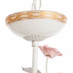 Люстра "Розалин" 5хE14 40Вт белый-розовый 63х63х50 см.