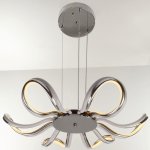 Люстра "Вега" LED 162Вт 3 режима 3000-6000К хром 66х66х85 см.