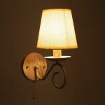 Бра "Джема" 1х40Вт E14 золото патинированное 20х15х26 см.