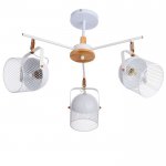 Люстра "Бирасо" 3x60Вт E27 белый-золото 58х58х40 см.