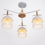 Люстра "Бирасо" 3x60Вт E27 белый-золото 58х58х40 см.