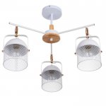 Люстра "Бирасо" 3x60Вт E27 белый-золото 58х58х40 см.