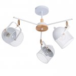 Люстра "Бирасо" 3x60Вт E27 белый-золото 58х58х40 см.