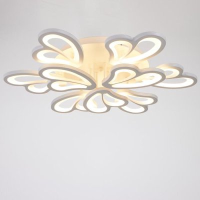 Люстра с ПДУ  "Милана" 9xLED 200Вт 3000-6000К диммер, белый 70х70х12 см.