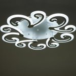 Люстра с ПДУ  "Леона" 5xLED 140Вт 3000-6000К диммер, белый 60х60х9 см.