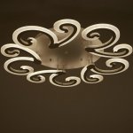 Люстра с ПДУ  "Леона" 5xLED 140Вт 3000-6000К диммер, белый 60х60х9 см.