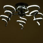 Люстра с ПДУ  "Сания" 5xLED 100Вт 3000-6000К диммер, хром 57х57х24 см.