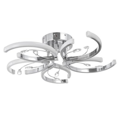 Люстра с ПДУ  "Сильвия" 5xLED 70Вт 3000-6000К диммер, хром 56х56х11 см.