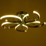 Люстра с ПДУ  "Сильвия" 5xLED 70Вт 3000-6000К диммер, хром 56х56х11 см.