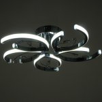 Люстра с ПДУ  "Сильвия" 5xLED 70Вт 3000-6000К диммер, хром 56х56х11 см.