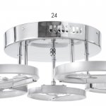 Люстра с ПДУ  "Флора" 5xLED 80Вт 3000-6000К диммер, хром 53х53х11 см.