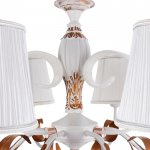 Люстра "Паула" 6x40Вт E14 белый-золото 68х68х90 см.