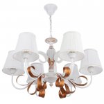 Люстра "Паула" 6x40Вт E14 белый-золото 68х68х90 см.