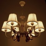 Люстра "Паула" 6x40Вт E14 белый-золото 68х68х90 см.