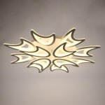 Люстра с ПДУ  "Дженна" 12xLED 240Вт 3000-6000К диммер, белый 90х90х12 см.