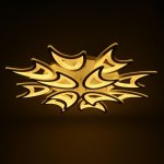 Люстра с ПДУ  "Дженна" 12xLED 240Вт 3000-6000К диммер, белый 90х90х12 см.