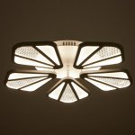 Люстра с ПДУ  "Валенсия" 5xLED 120Вт 3000-6000К диммер, белый 60х60х9 см.