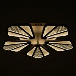 Люстра с ПДУ  "Валенсия" 5xLED 120Вт 3000-6000К диммер, белый 60х60х9 см.