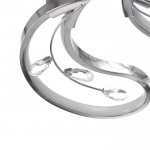 Люстра с ПДУ  "Асель" 5xLED 80Вт 3000-6000К диммер, хром 53х53х11 см.