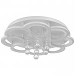 Люстра с ПДУ  "Азалия" 5xLED 112Вт 3000-6000К диммер, белый 55х55х10 см.