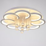 Люстра с ПДУ  "Азалия" 5xLED 112Вт 3000-6000К диммер, белый 55х55х10 см.