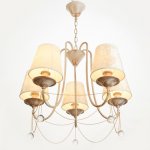 Люстра "Сальвия" 5x40Вт E14 белый+золото 60x60x85 см.