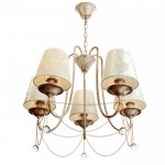 Люстра "Сальвия" 5x40Вт E14 белый+золото 60x60x85 см.