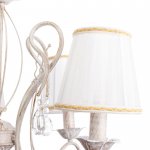 Люстра "Леонардо" 5x40Вт E14 белый+золото 60x60x65 см.