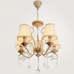 Люстра "Леонардо" 5x40Вт E14 белый+золото 60x60x65 см.