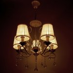 Люстра "Леонардо" 5x40Вт E14 белый+золото 60x60x65 см.