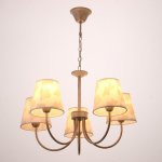 Люстра "Флориан" 5x40Вт E14 белый+золото 60x60x33 см.