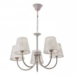 Люстра "Флориан" 5x40Вт E14 белый+золото 60x60x33 см.