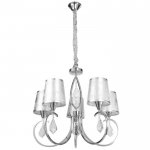 Люстра "Барлетта" 5х40Вт E14 хром 60х60х98 см.