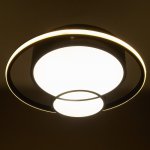 Люстра с ПДУ  "Саменто" LED 3 режима 3000-6000K 88Вт черный 49х49х8,5 см.