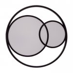 Люстра с ПДУ  "Саменто" LED 3 режима 3000-6000K 88Вт черный 49х49х8,5 см.