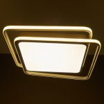 Люстра с ПДУ  "Квадро" LED 3 режима 3000-6000K 105Вт белый 56х55х7 см.