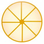 Люстра "Апельсин" LED 68Вт 3 режима 3000-6000К желтый 50х50х8 см.