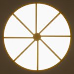 Люстра "Апельсин" LED 68Вт 3 режима 3000-6000К желтый 50х50х8 см.