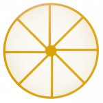 Люстра "Апельсин" LED 68Вт 3 режима 3000-6000К желтый 50х50х8 см.