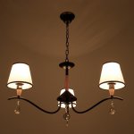 Люстра "Брюссель" 3x60Вт E14 черный 58х58х85 см.