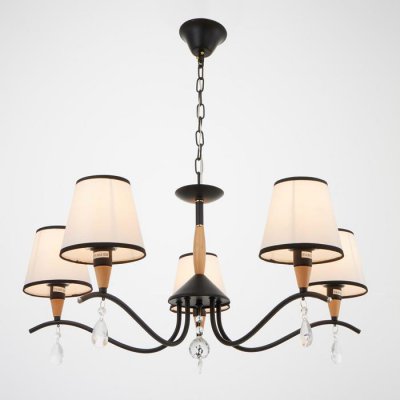 Люстра Люстра "Брюссель" 5x60Вт E14 черный 58х58х85 см.